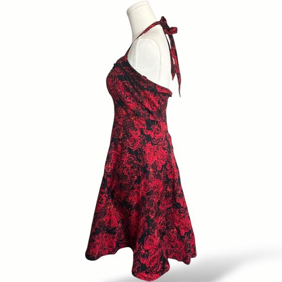 Hot Topic RomanticGoth Rose Halter Dress - Medium - 77 | GothicGlam | - Picture 7 of 8